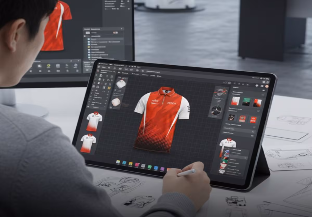 Designkonzept für eine CAP Teamwear Kollektion.