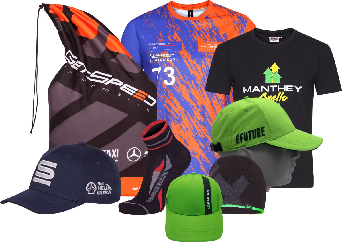CAP Teamwear Merchandising Produkte.
